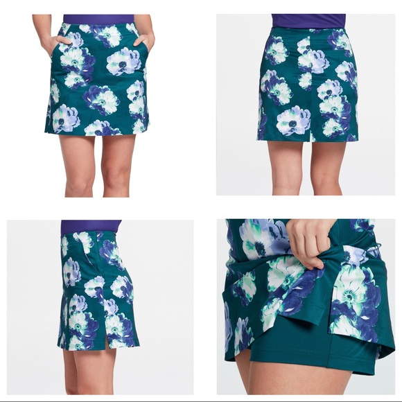 🆕 Lady Hagen Magnolia Golf Skort, Emerald Floral - Picture 5 of 5